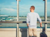 Traveler waiting for departure